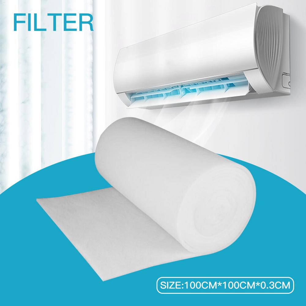 

Air Conditioner Filter Cotton AC Activated Carbon Water Purifier Fabric Roll Cuttable Air Vent Filters Dustproof Fabric Shield 39.37x39.37x0.12 inc білий
