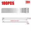 100PC/Bag 201 Stainless Steel Cable Tie Self-locking Bundling Wire and Cable Strap Heavy Duty Rust-proof Outdoor Fence