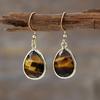 Luxury E-commerce Simple and Sweet Natural Stone Water Drop Earrings Earrings Light Luxury European and American Jewelry Earrings