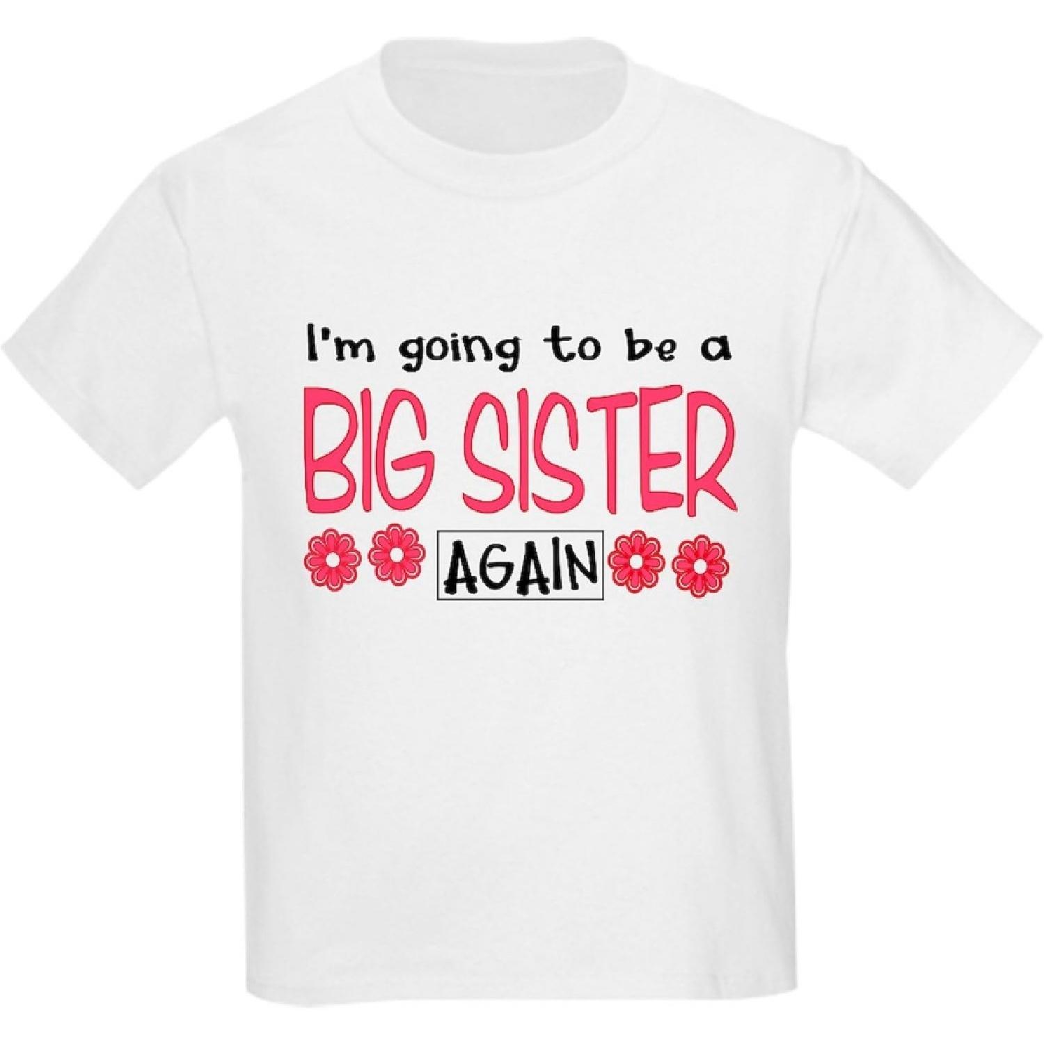 CafePress Big Sister Again Kids Light T Shirt Youth Kids Cotton T-Shirt S