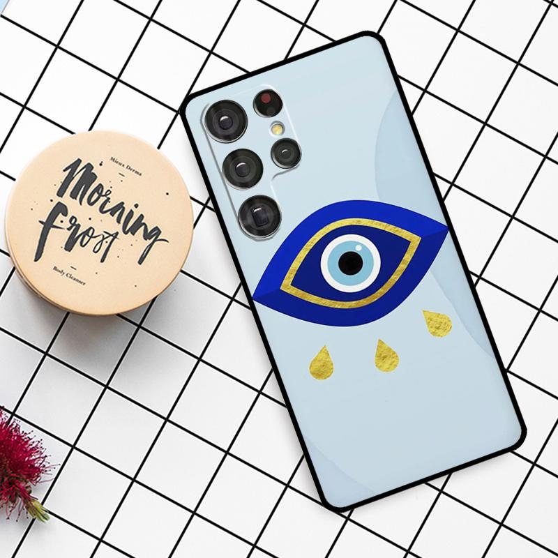 Big Eyes Cartoon Pattern Case For Samsung Galaxy S25 Ultra S23 S22 S21 S20 S24 Ultra S9 S10 Plus S25 FE Phone Cover