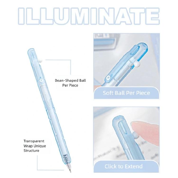 4Pcs Plastic Retractable Gel Pen 0.5MM Fine Point Gel Inks Pen Quick Dry Black Inks for Daily Journaling Note Taking