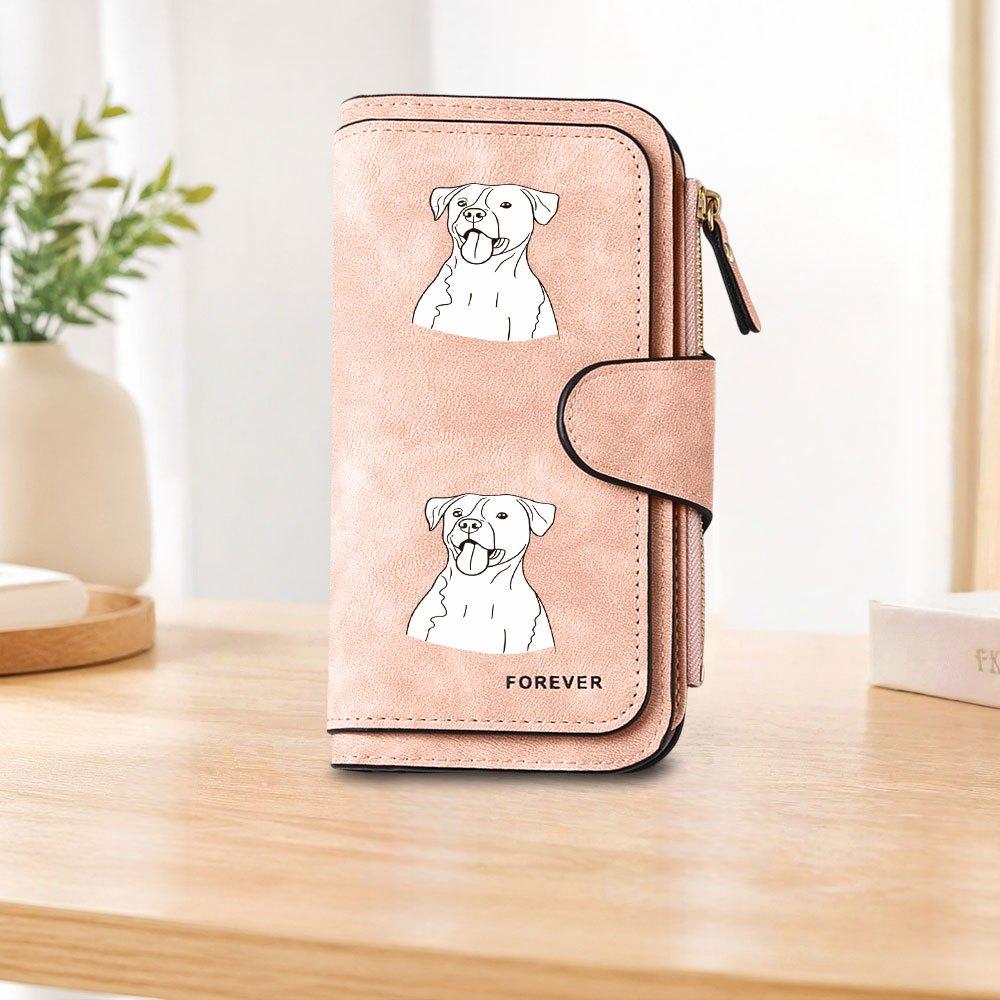 Cute Dog-themed Long Zipper Wallet, Large-capacity Card Holder, Unisex Clutch Bag, Stylish Zippered Coin Purse, Suitable for Daily Use, a Great Gift