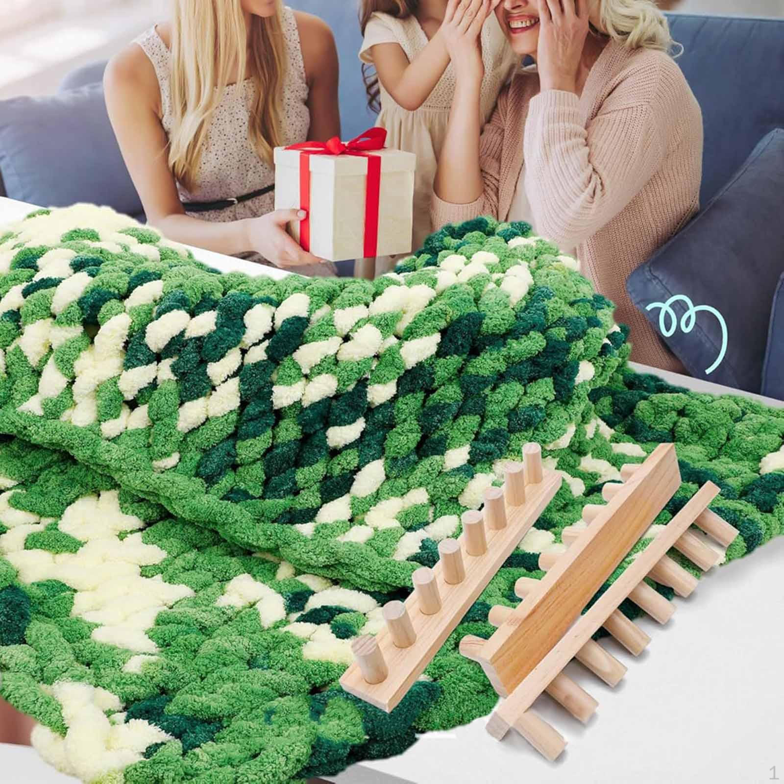 

3 шт. Толстые ткацкие станки для одеял, Деревянный ткацкий станок Портативная рама для пряжи Доска для ручного вязания для вязания