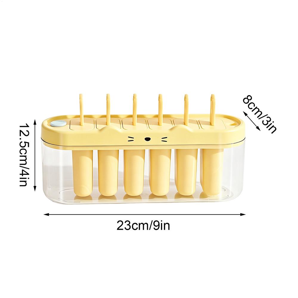 Pop Stick Maker Mold Popsicles Molds 6 Cavity Popsicles Molds Silicone Popsicles Maker Mold Ice Pop Molds Popsicles Sticks