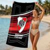 Beach Towel with Club Atlético River Plate Pattern - soft,absorbent,machine washable Lightweight&Modern,swimming,Travel Essentials
