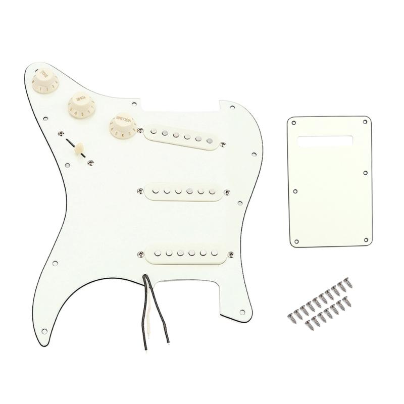 Prewired Pickups Set Loaded Pickguard Pickups Guitar Alnico 5 Pickups SSS Single Coil Pickups Cover Set Loaded Humbucker