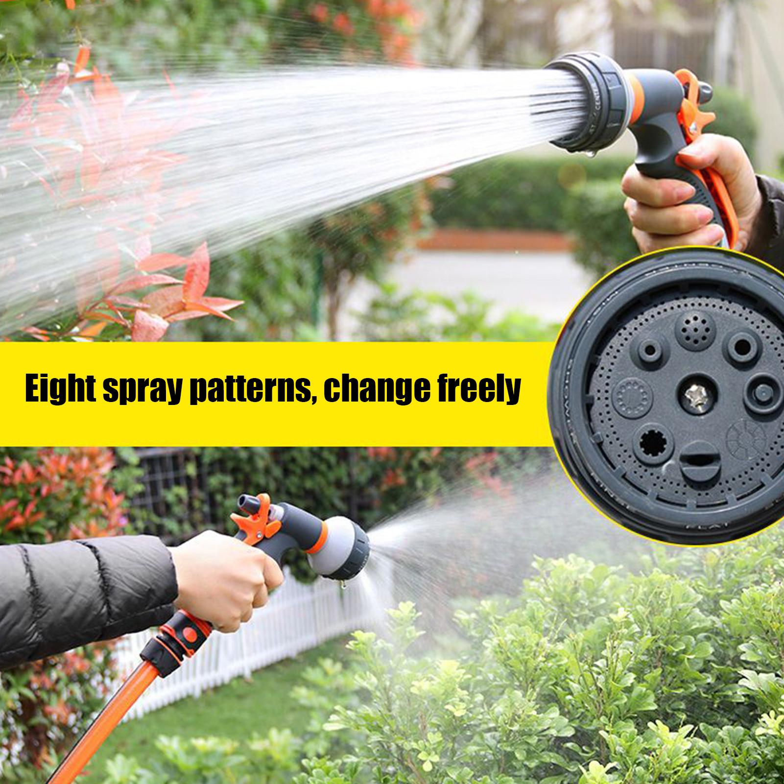 

Hose Nozzle Spray Nozzles For Garden Hose 8 Adjustable Spray Patterns High Pressure Irrigation Attachment Head For Car Wash CN