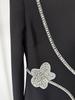 2025 Elegant Long Sleeve Beaded Rhinestone Gown