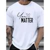 European sizes Men's  Oversized Fit T-Shirts Suitable for Summer - Comfortable Crew Neck Short Sleeve Tees with Heart & Letter Print
