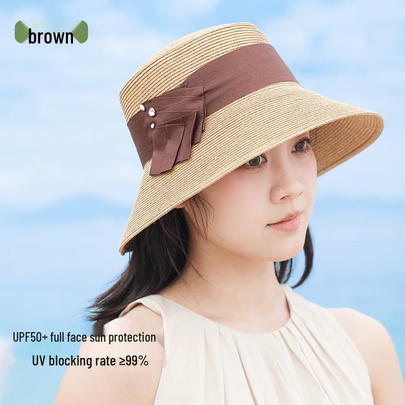 Женская плетеная соломенная шляпа с широкими полями WEZHO