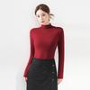 Autumn Winter Half High Collar All-match Bottomed T-shirt Women Long Sleeve Slim Pullover Tee Top