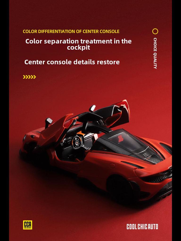 1:24 McLaren 765LT Alloy Model Car – Trendy Collectible Ornament, Popular On Douyin