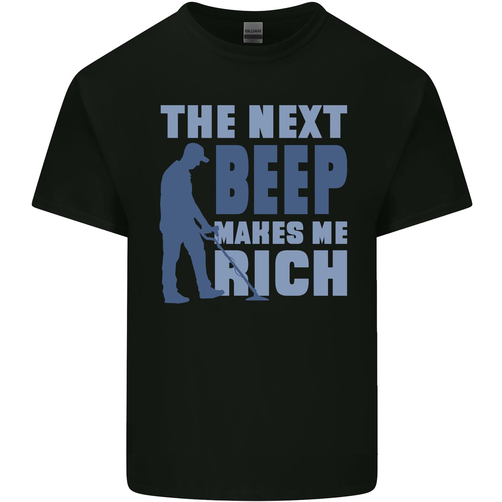 The Next Beep Funny Metal Detecting Mens Cotton T-Shirt Tee Top S