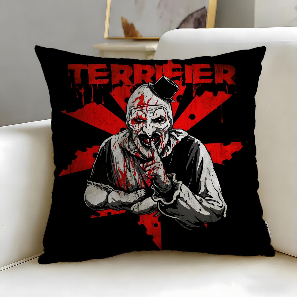 classic movie Terrifier Cushion Cover Soft  EasyWash Pillow Case  Versatile for Couch Bed Travel and Office