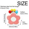 Flower Shaped Dessert Forks Portable Cute Toothpick with Holder  Kitchen Supplies