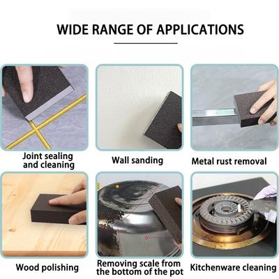 Wet Dry Sanding Pads 6Pcs High Density Foam with Grit 60, 80, 120, 180, 240, 320 for Furniture Metalworking