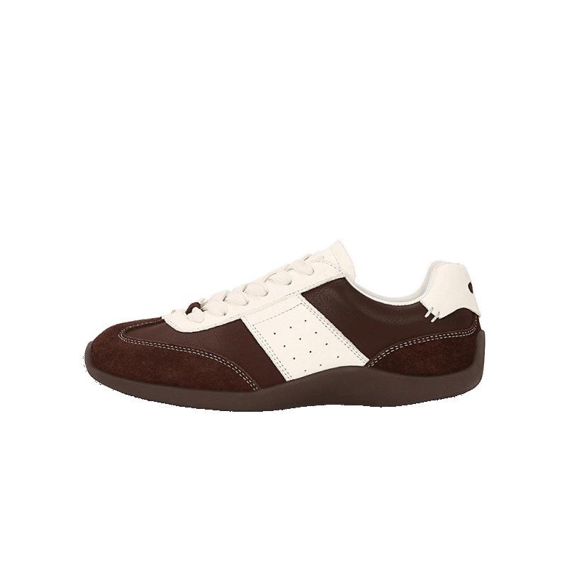 Maillard Lace-up Small Size Flat Bottom Color Matching Sports and Leisure Board Shoes Women