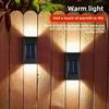 Solar Trapezoid Garden Wall Light With Led Lamp For Outdoor Decor And Pathway Illumination