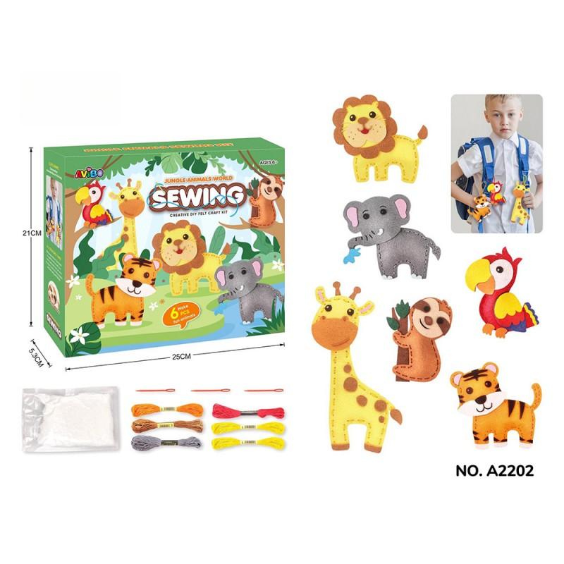 DIY Felt Animal Sewing Kit Kids 4-6 Educational Craft Toy