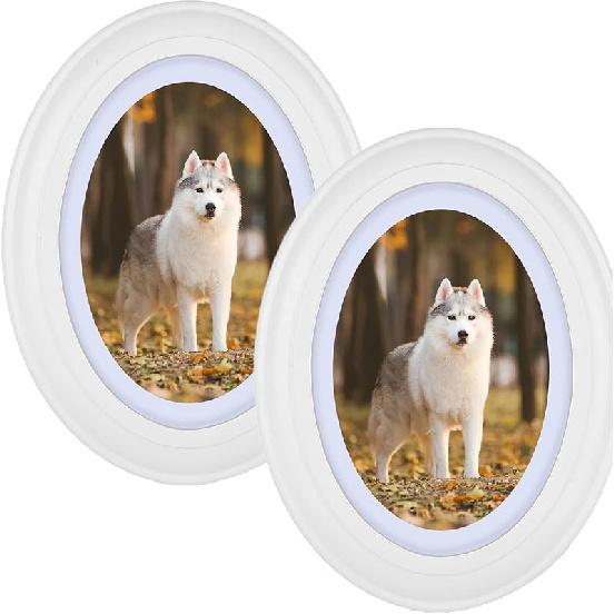 Набор из 2 коричневых овальных фоторамок 8 на 10, овальные фоторамки 8x10, овальная фоторамка 8x10, настенная фоторамка для домашнего декора, фотогалерея белый