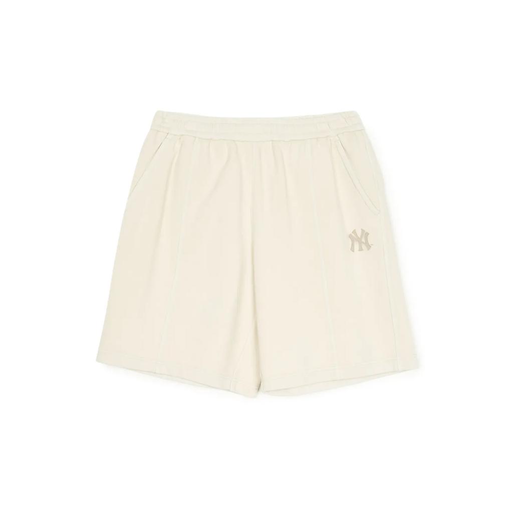 New MLB New York Yankees Basic Collection SS25 Casual Shorts Women's Beige 3ASPB2053-50SAM