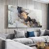 Abstract Gold Grey Black Geometric Cloud Canvas Painting Modern Marble Printing Art Wall Decoration For Home Room Decor Pictures
