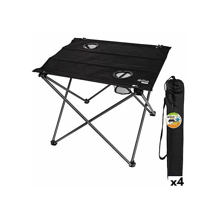 Table pliante - BigBuy Productos Deportivos - 20x20x75 cm - Noir - Moderne - Rectangulaire - Pliable