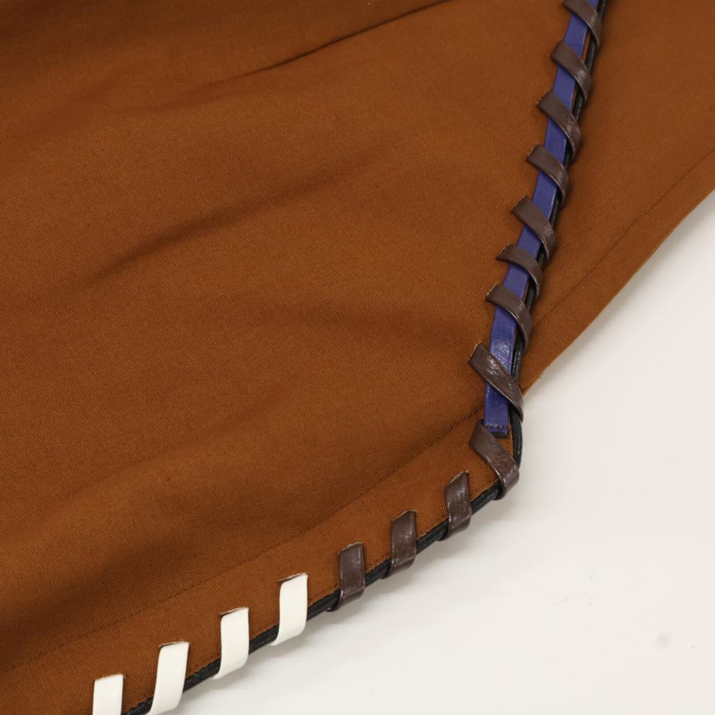 TOGA PULLA TP51-FF230 Brown Leather Stitch Shorts Bottoms 34 BrownUsed