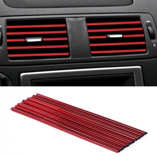 10X Car Accessories Decoration Air Conditioner Air Outlet Strip Universal
