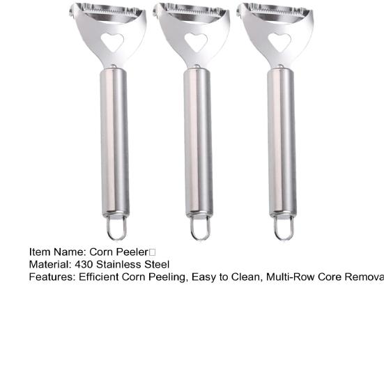 Corn Peeler Stainless Steel Corn Stripper Multi-Row Core Removal Tool Corn Cutter Slicer Kitchen Gadgets