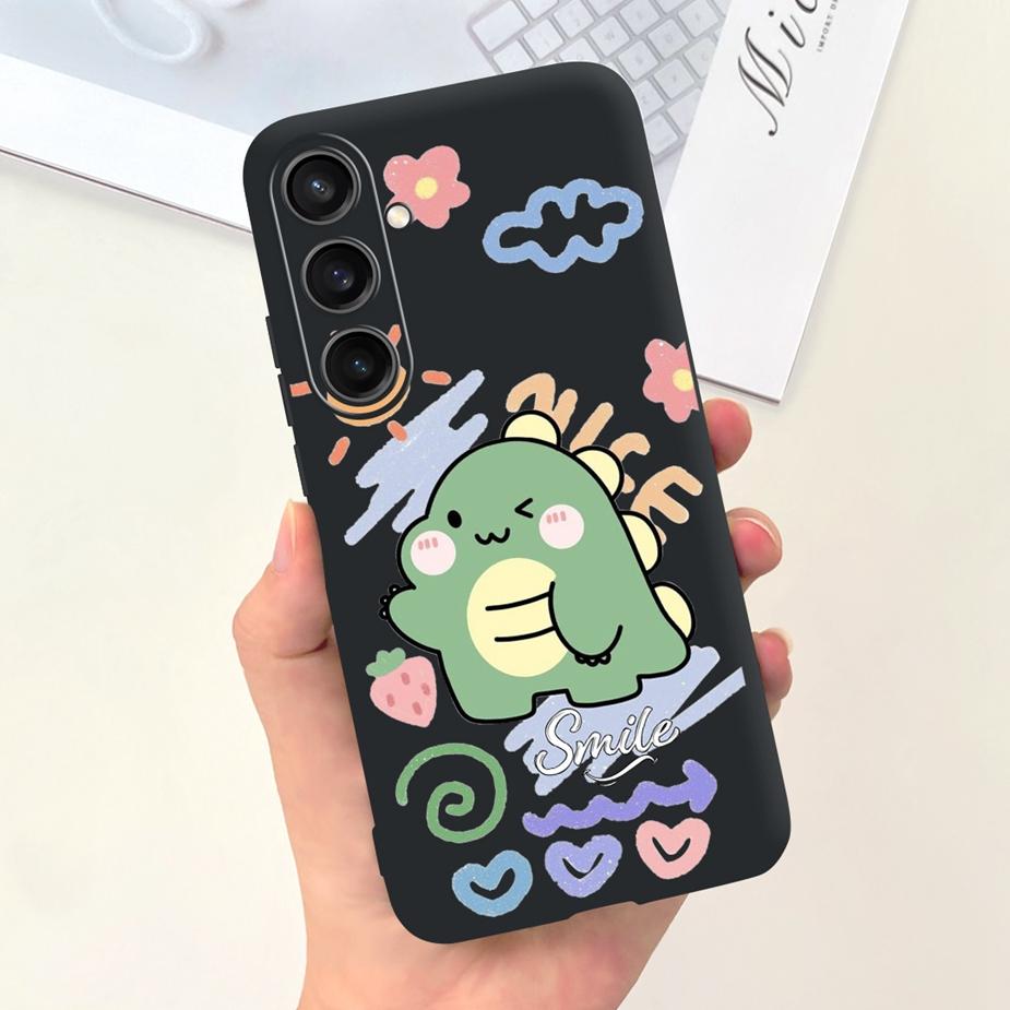 For Samsung Galaxy S23 FE Case S23+ Cute Dinosaur Cartoon Cover Soft TPU Phone Case For Samsung S23 Plus S 23 Ultra S23FE Bumper