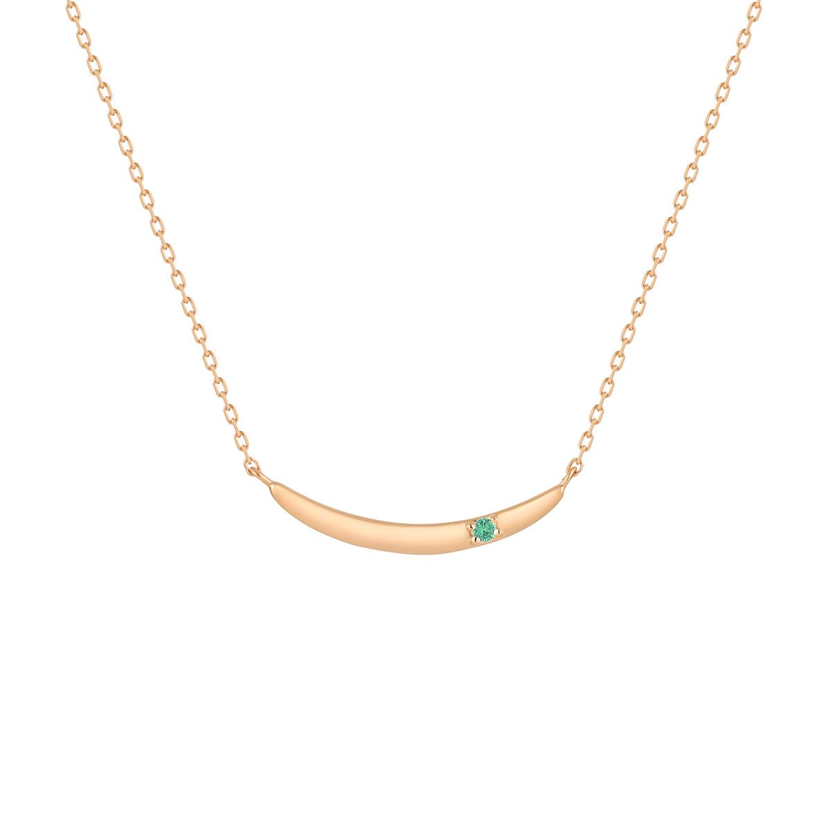 

Silver Necklace 112434121915 4℃ (Yondoshi) [May Birthstone]
