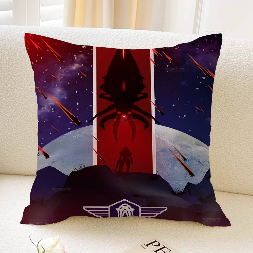 NT1464 Mass Effect Pillow Anime Pillow Sofa Bed Head Pillow Cover Cushion Cover 45x45 Cm Fashion