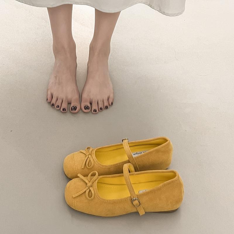Flat bottom shallow mouth single shoes women's new spring and summer skirt temperament gentle wind ballet evening shoes