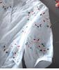 Lace Embroidered V-Neck Slimming Shirt for Women - Summer Casual, High-Waisted, Medium Sleeve