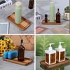 Small Wood Tray, Rectangle Wooden Trays for Decor, 7.28x4.13in Acacia Wood Tray for Home Decor, Bathroom, Kitchen Counter Charcuterie Boards Cheese