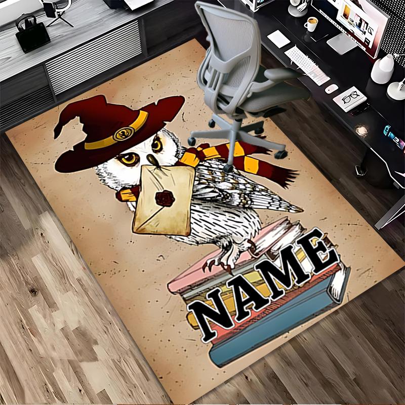Custom Name Magical Journey Living Room Non-Slip Area Rug Soft Carpet for Bedroom Kids Playroom Sofa Office Home Decor Doormat