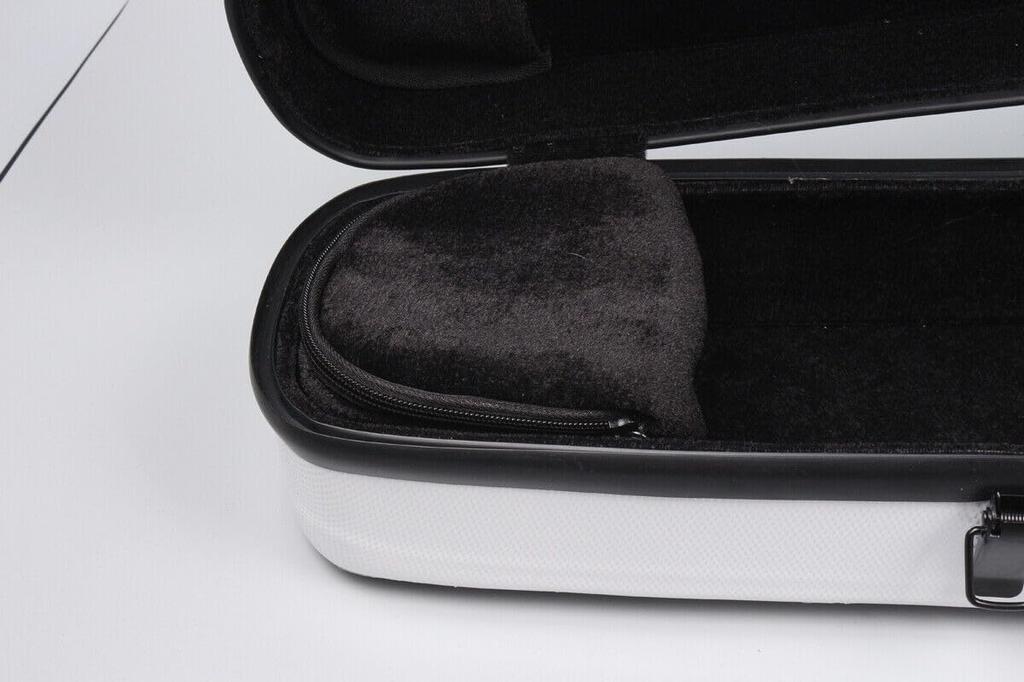 YoungMonic A Heavy-Duty, Ultra-Lightweight Carbon Fiber Violin Case for 44 Full-Size Violins, Weighs Approximately 2kg (White)