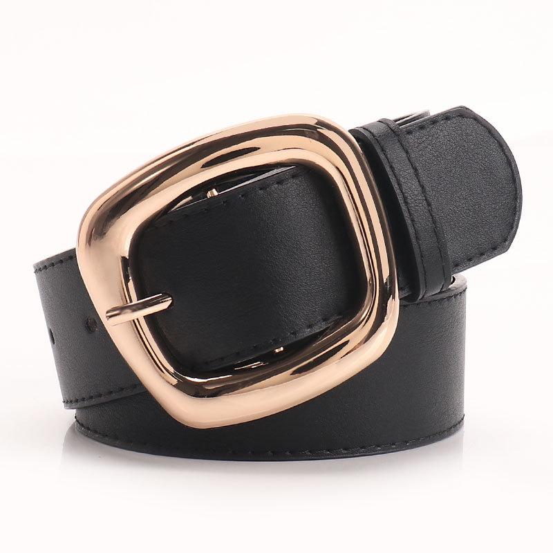 Trapezoidal Pin Buckle Wide Women'S Belt Commuter Casual Style With Jeans Clothing Belt Women