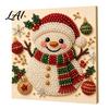 Progetti Artistici per Alleviare lo Stress Kit Perle Finte di Natale Pittura Capanna Innevata di Babbo Natale Kit Artigianale 3D Scintillante con Perline Fai da Te per Adulti Parete per le Festività Invernali di Casa