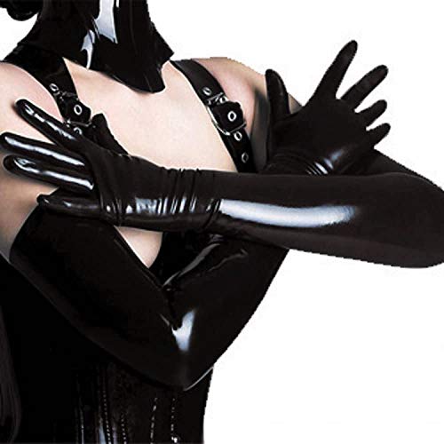Pure Bon PU Leather Bizarre Glove and Knee-High Socks Set, One Size Fits All, TOKYO GOODS MARKET (Black)