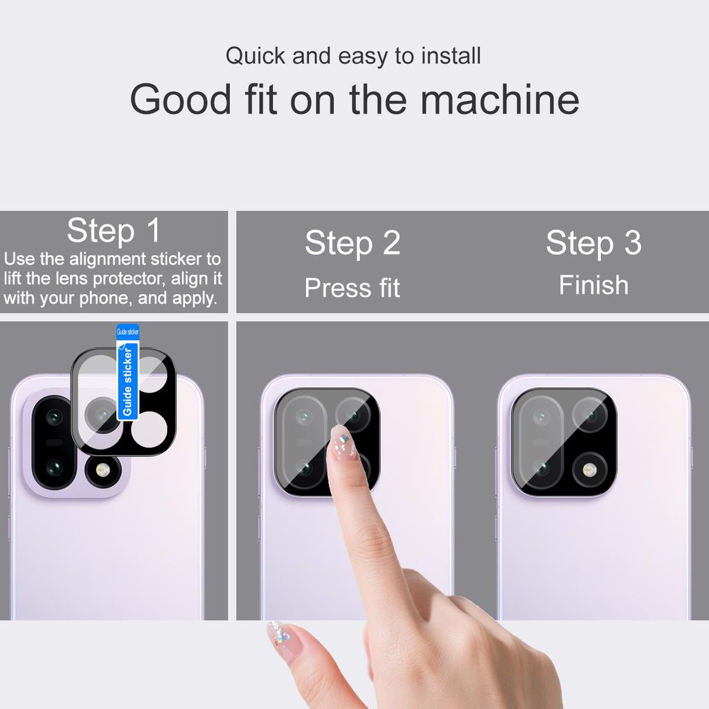 Für OnePlus 15 5G Glas IMAK High Definition Glaslinsenfolie Schwarze Version