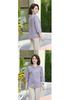 New Chinese Style Summer Blouse for Moms, National Design, Middle-Aged Women's Three-Quarter Sleeve Top for Spring/Summer.
