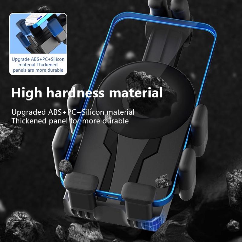 SEAMETAL Motorcycle Cell Phone Holder GPS Shockproof Smartphone Handlebar and Rearview Mirror Mount Airbag Shock Absorber Bracket