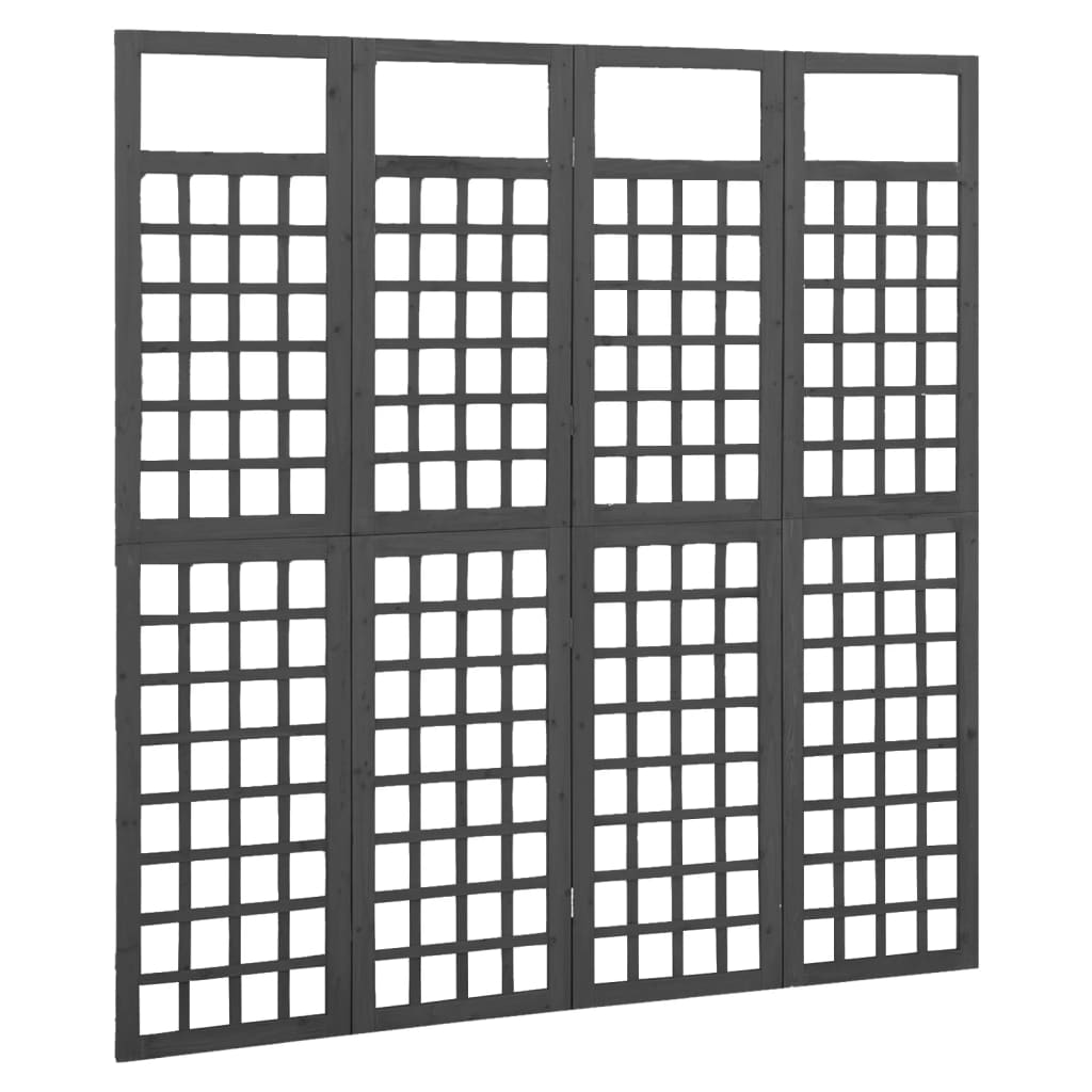 Vidaxl Parawan Pokojowy 4-Panelowy/Trejaż, Drewno Jodłowe, 161X180 Cm