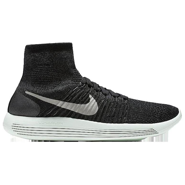 Nike Lunarepic Flyknit Lb Black Metallic Silver Women's 827403-003