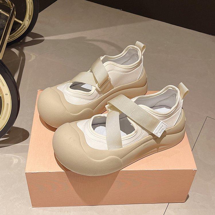 

[Youshilai] College style shallow mouth board shoes women s 2025 summer new fashion casual versatile sweet little white shoes 40 абрикосовый