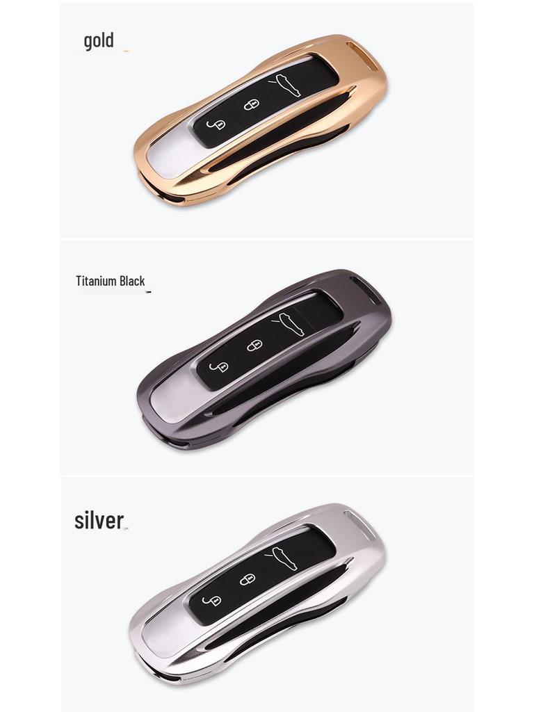 KAKTUS Aluminum Alloy Car Key Cover for Porsche Cayenne