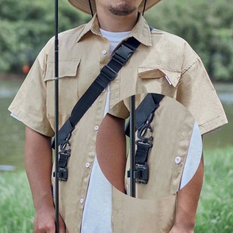 Spring Loaded Fishing Accessory With Rod Clamps Eyewears Holder Cable Organizers For Outdoor Lover